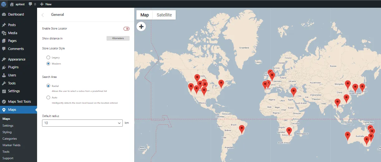 Store locator General settings Store locator General settings