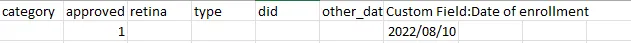 Adding a new custom field, via the import file