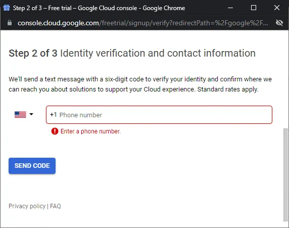 Verify your Contact Number