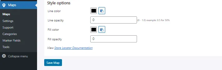 Store locator Style Options