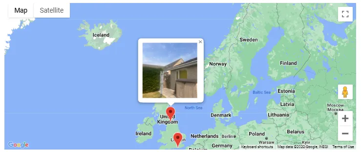 Map Display with JPEG markers Map Display with JPEG markers