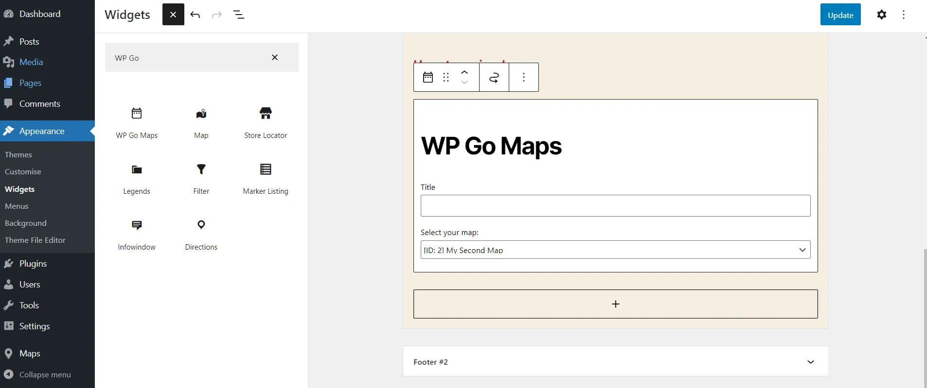 Insert WP Go maps as a widget Insert WP Go maps as a widget