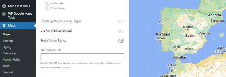 Enable marker ratings Enable marker ratings
