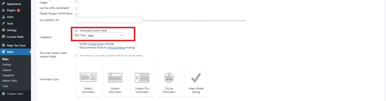 Enabling ACF feature for your map