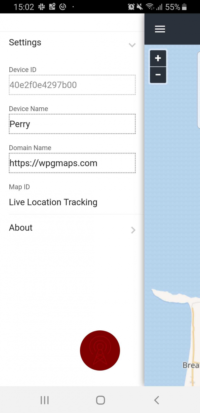 Conifuring tracking app settings Conifuring tracking app settings